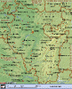 Географическая карта Башкортостана