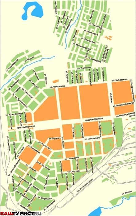 Карта улиц Сибая