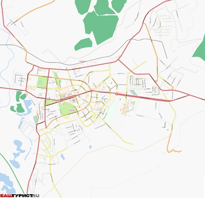 Карта улиц города Октябрьский