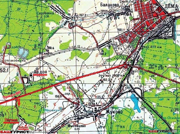 Уптино, Акбузат детский психоневрологический санаторий. схема проезда