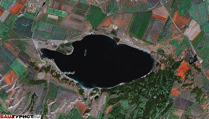 Озеро Кандрыкуль (Кандры-куль), со спутника