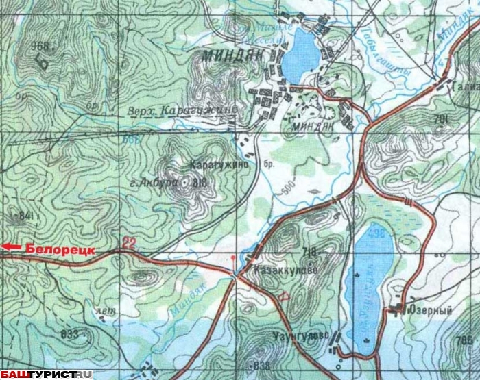 Озеро Узункуль и Мигиле. Белорецкий район