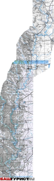 Карта верховья реки Сакмара