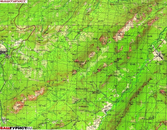 Карта хребет Зигальга, Бакты