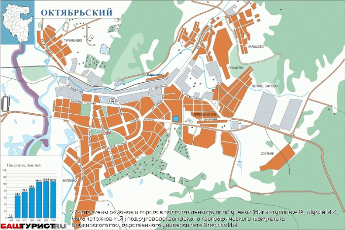 Карта Октябрьский