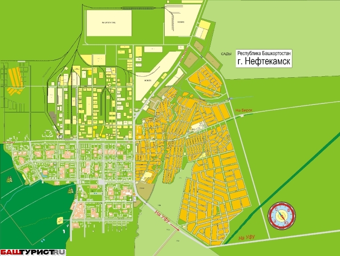 Карта Нефтекамска
