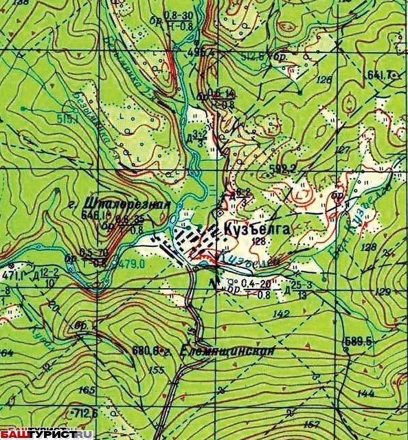 Карта Межгорье (Кузъелга, Уфа-105, Солнечный, Белорецк-16)