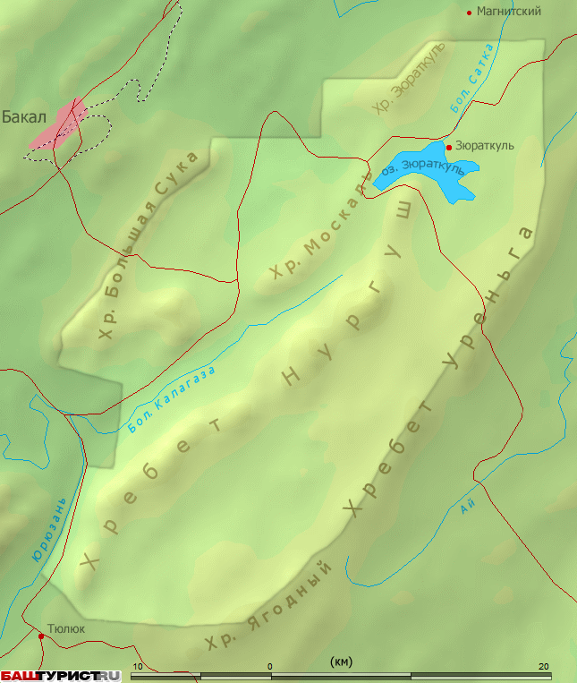 Зюраткуль национальный парк карта