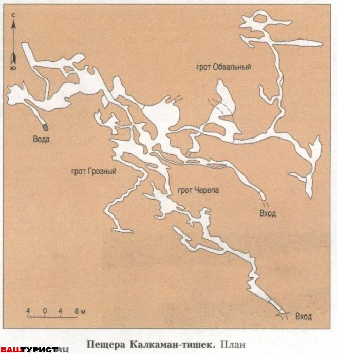 КАЛКАМАН-ТИШЕК (Ҡалҡамантишек), Большая Тимировская, пещера. 