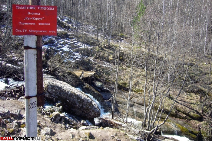 Водопад Кукраук (Кук-караук) в конце Апреля