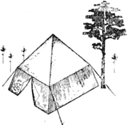 Схема шатровой четырехскатной палатки