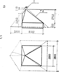 Схема пятискатной палатки