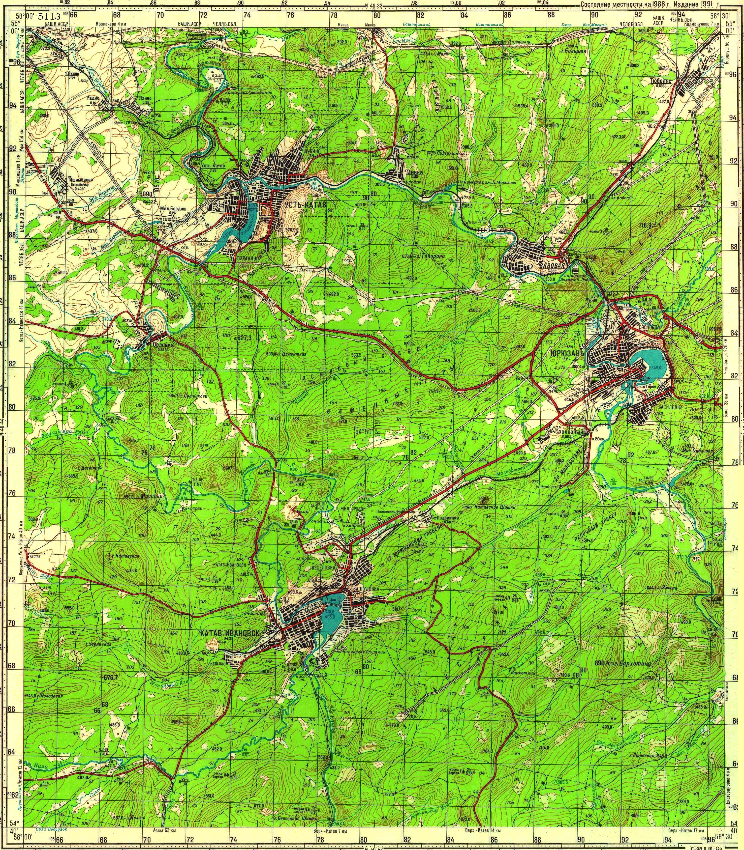 Спутниковая карта башкирии